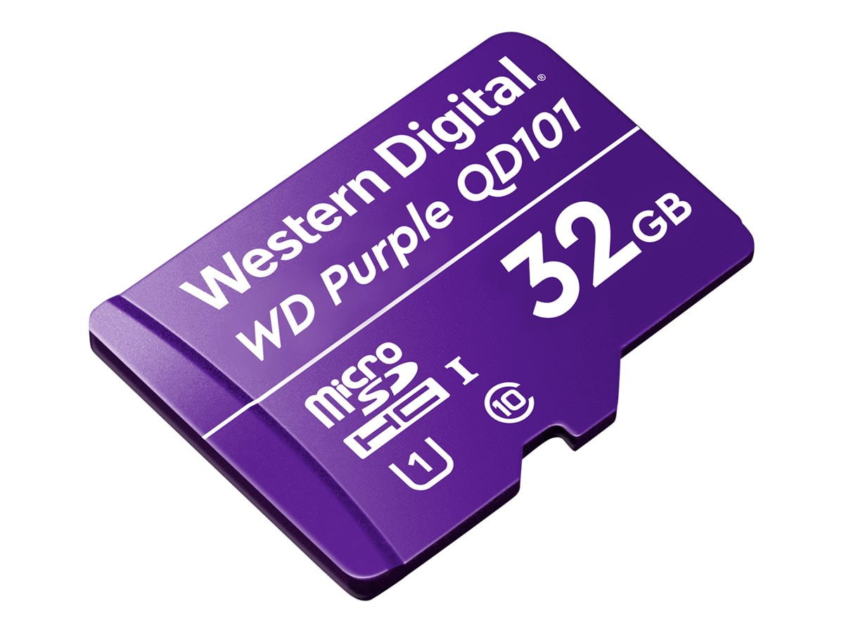 WD Purple SC QD101 WDD032G1P0C - Flash memory card - 32 GB - UHS-I U1 /  Class10 - microSDHC - purple