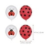 NICEXMAS 48pcs Ladybug Balloons Festival Ornaments Ladybug Theme Party Layout Supplies