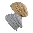 thumbnail image 1 of Bonnet Tricoté pour Femmes (2 PACK), Or/argent, 1 of 1