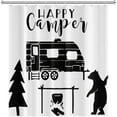 thumbnail image 3 of 72x84inch Camper RV Shower Curtains for Bathroom Farmhouse Camping Outdoor Forest Adventure Shower Curtain Accessories for Travel Trailers Decorations Home Bathroom Set Decor Hooks Included, 3 of 5