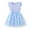 6#Blue, variant on PatPat Kid Girls Dress Princess Party Dress Ruffle Sleeve Polka Dots Mesh Dress Sizes 5-12