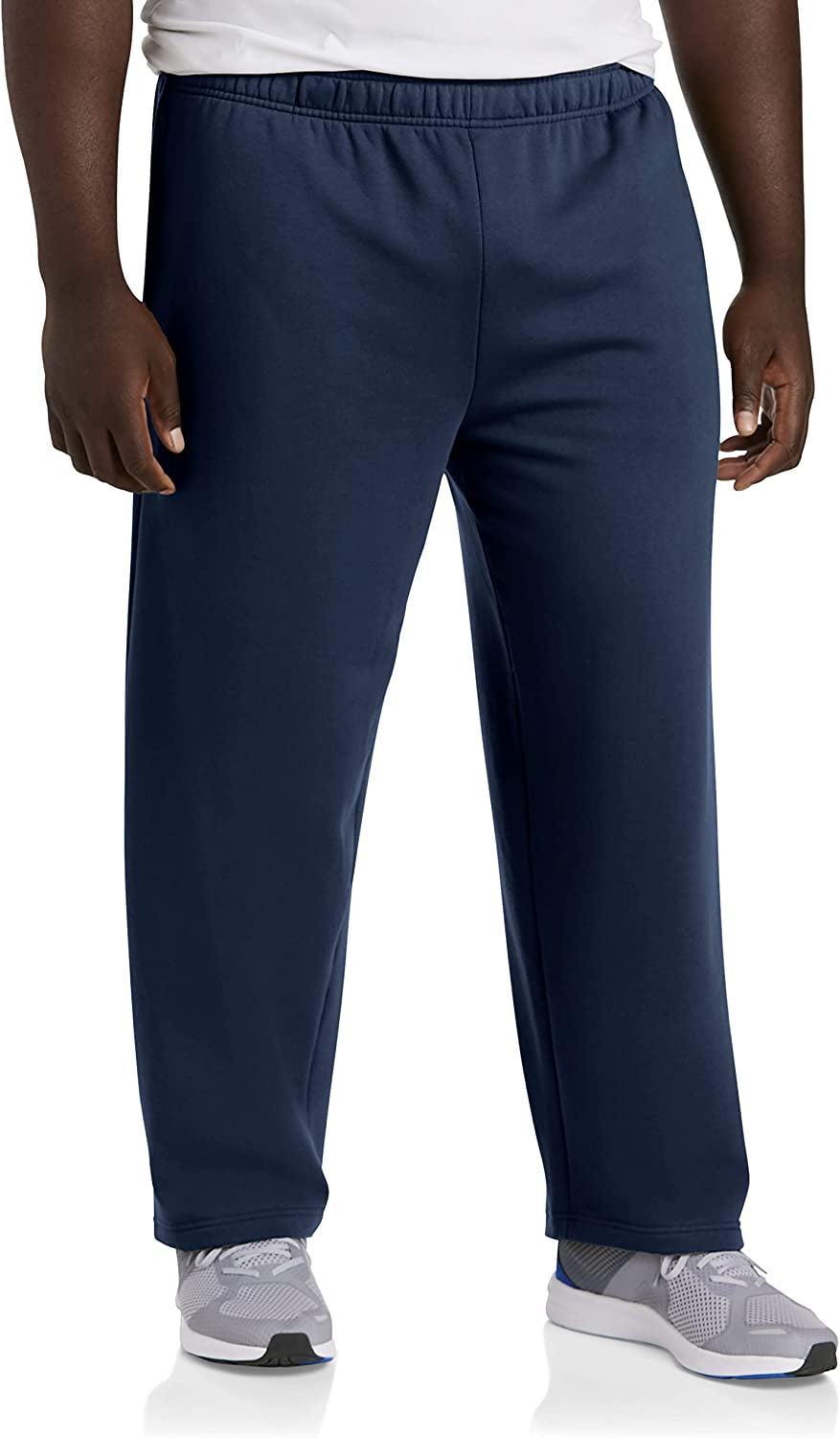 Big and Tall Essentials by DXL Men's Fleece Sweatpants, Navy, 3XL ...