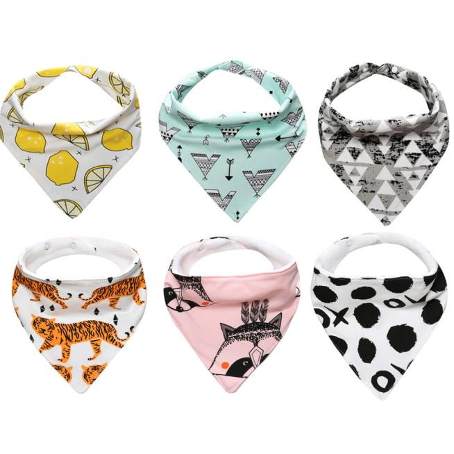 Baby Bandana Bibs Kid/'s Feeding Saliva Drool Towels Dribble Triangle Scarf S