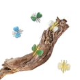 thumbnail image 3 of Jubilant Butterfly Ornament Handcrafted Natural Materials Polished Good Meaning Vivid Wealth And Luck Natural Faux Crystal Butterfly Statue Home Supplies, 3 of 8