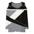 thumbnail image 4 of RXIRUCGD Blouse Décontractée à Rayures à Manches Courtes pour Femmes, Gris, Taille: TG, 4 of 5