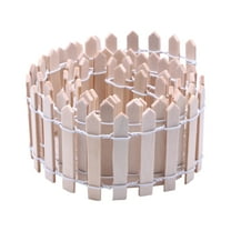 DefiDgd 2x35.4inch Mini Wooden Fairy Fence,Miniature Garden Picket Fence Decorations for Plant Pot House Home Dollhouse Outdoor Diorama Project(C)