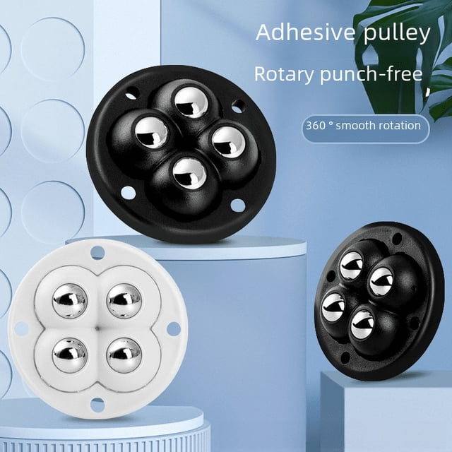 Base de rueda universal adhesiva para muebles, mesa de centro, polea móvil multibola sin perforaciones, soporte de carga, giratoria, hardware para el hogar