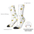 thumbnail image 4 of Cauagu Bee Print Crew Socks for Women and Men,Adult Athletic Running Socks 1-Pair Sports Socks Work Gear Socks with Moisture Wicking, 4 of 6