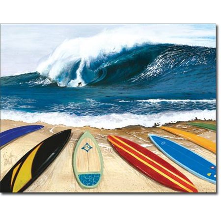 Paradise Surf Sign - Surfing Wait Your Turn Tin Sign 16 x 13in