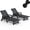 Black-with wheels, variant on Bifanuo Outdoor Chaise Lounge Chair Set of 2,Waterproof Resin Lounger with 5-Positions Adjustable Backrest for Outside Pool Patio and Beach, Black