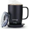 thumbnail image 2 of SMRTMUGG PRO Heated Coffee Mug 14 oz., 4 Hour Battery Life, Self-Heating, Adjustable Temperature Controlled, LCD Screen, One Button Temperature Adjustment, Includes Cover with Magnetic Slider (Black), 2 of 9