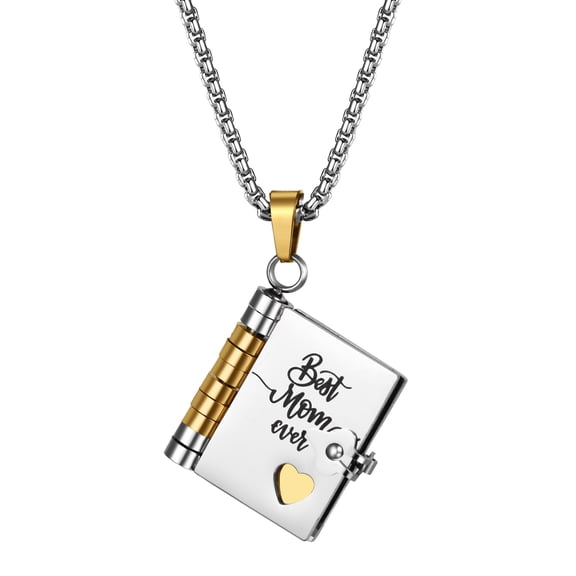 Avaner My Little Star Book Necklace: My Incredible Mother Book Necklace Mother Gifts from Daughter Son Adjustable Jewelry Openable with 6 Pages Gifts of Love