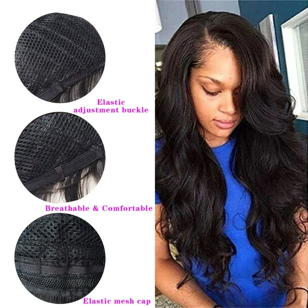 Human hair wigs medium length discount