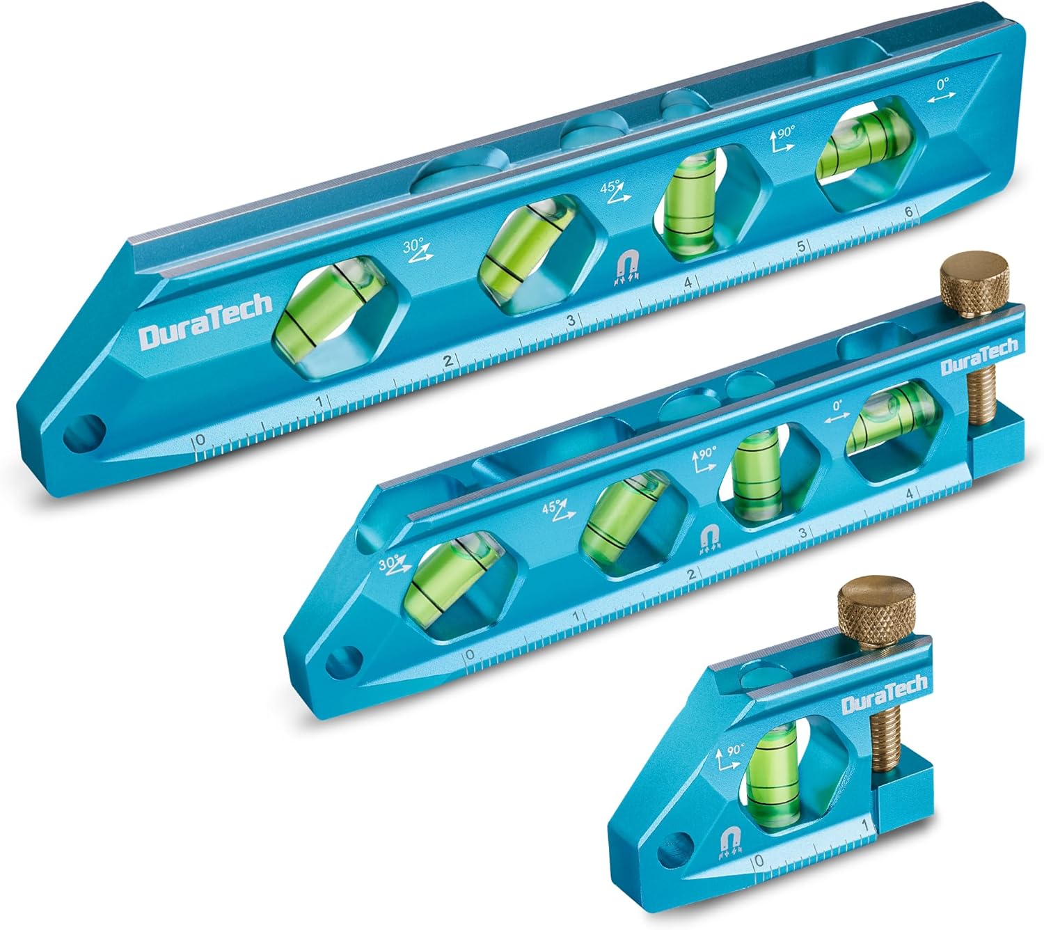 Goldblatt 3-Piece Torpedo Level Set – 9, 24, & 48 Inch Spirit Levels