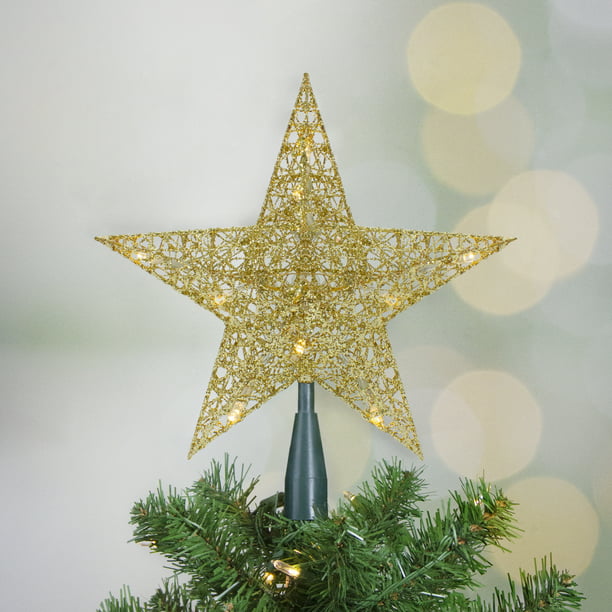 Northlight Led Lighted Gold Metal, Lighted Led Tree Topper