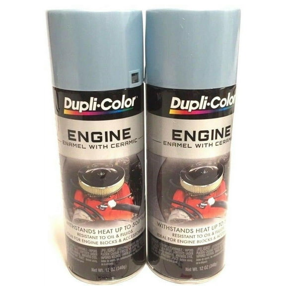 Duplicolor DE1616-2 pack Engine Enamel with Ceramic Pontiac Blue Metallic color - 12 oz Aerosol Can