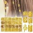 thumbnail image 2 of 220 DIY Long Hair Braid Metal Pendant Hair Extension Ring Accessories for Dreadlock Wig Decoration, 2 of 9