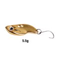 thumbnail image 2 of Kit de cucharas de trucha Soidarity Cebos de un solo gancho dorado 5.5g, 2 of 6