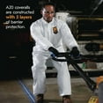 thumbnail image 5 of Ansell KCC 49103 A20 Zip Front, Elastic-Back, Wrists, and Ankles Breathable Particle Protection Coveralls - Large, White (24/Carton), 5 of 6
