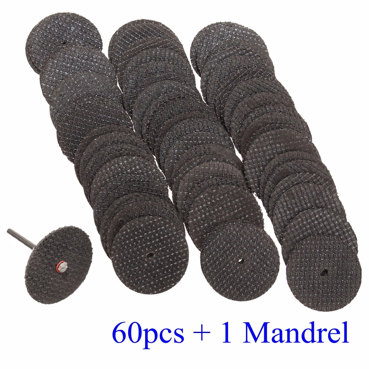 60 pcs 1.5" Fiberglass Reinforced Cut Off Wheels Disc + 1/8" Mandrel