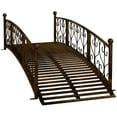 thumbnail image 3 of Outsunny 7' Arch Garden Bridge with Side Railings, Decorative Metal Arc Footbridge, Bronze, 3 of 10