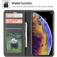 thumbnail image 3 of Premium PU Leather Flip Folio Case for iPhone XR, Protective Case with Kickstand Card Slot Holder Hidden Magnetic Closure Shockproof Wallet Cover for iPhone XR - Black, 3 of 14