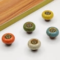 thumbnail image 5 of Retro Ceramic Cabinet Knobs, [4 Pack] Vintage Antique Drawer Knobs with Backplate, Cabinet Pull Handles for Kitchen/Dresser/Cupboard/Wardrobe., 5 of 7