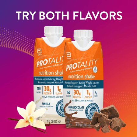 PROTALITY PROTEIN NUTRITION SHAKE I VANILLA I 4 PACK