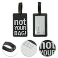 thumbnail image 3 of Unique Bargains 1 Pc NOT Pattern Luggage Tag for Travelling Black, 3 of 5