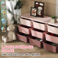 thumbnail image 3 of Qaba 29.5" 3 Tier Kids Storage Unit Dresser Tower w/ 9 Drawers, Pink, 3 of 9