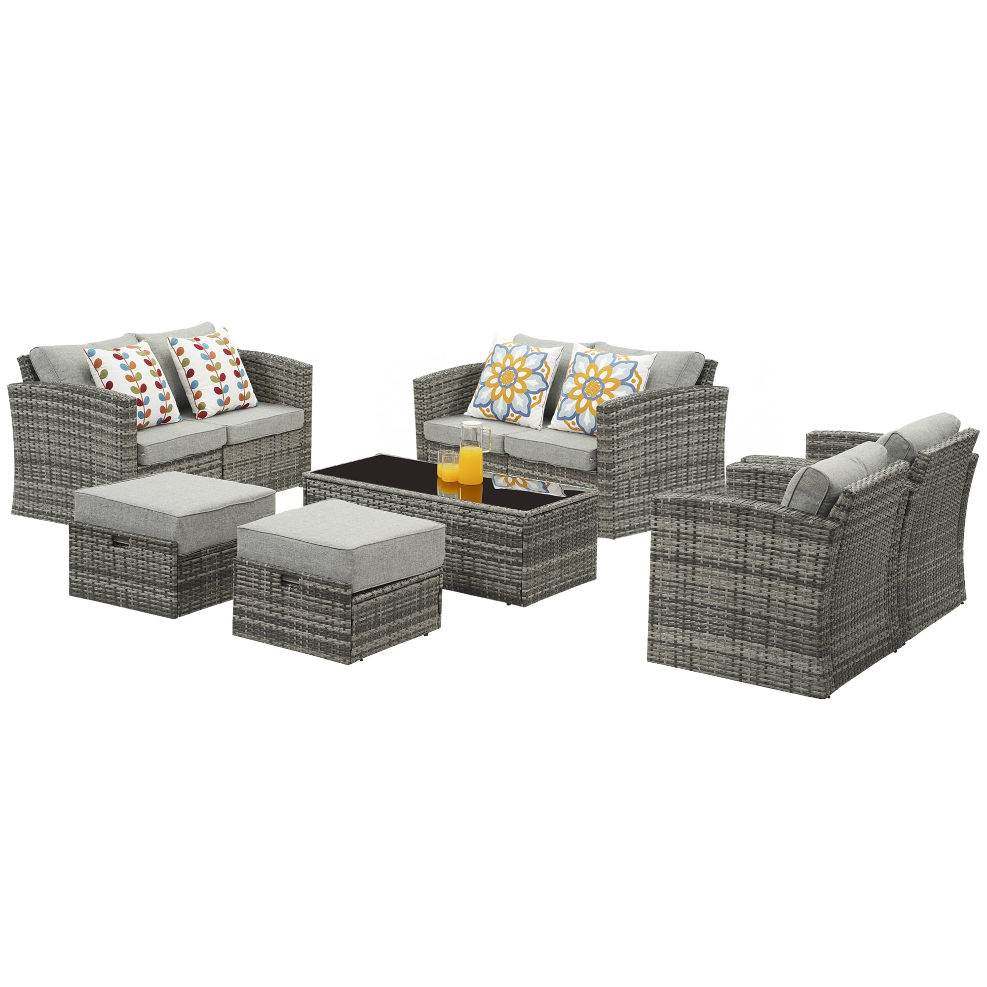 Royalcraft Outdoor Patio Furniture,9 Pieces AllWeather Patio