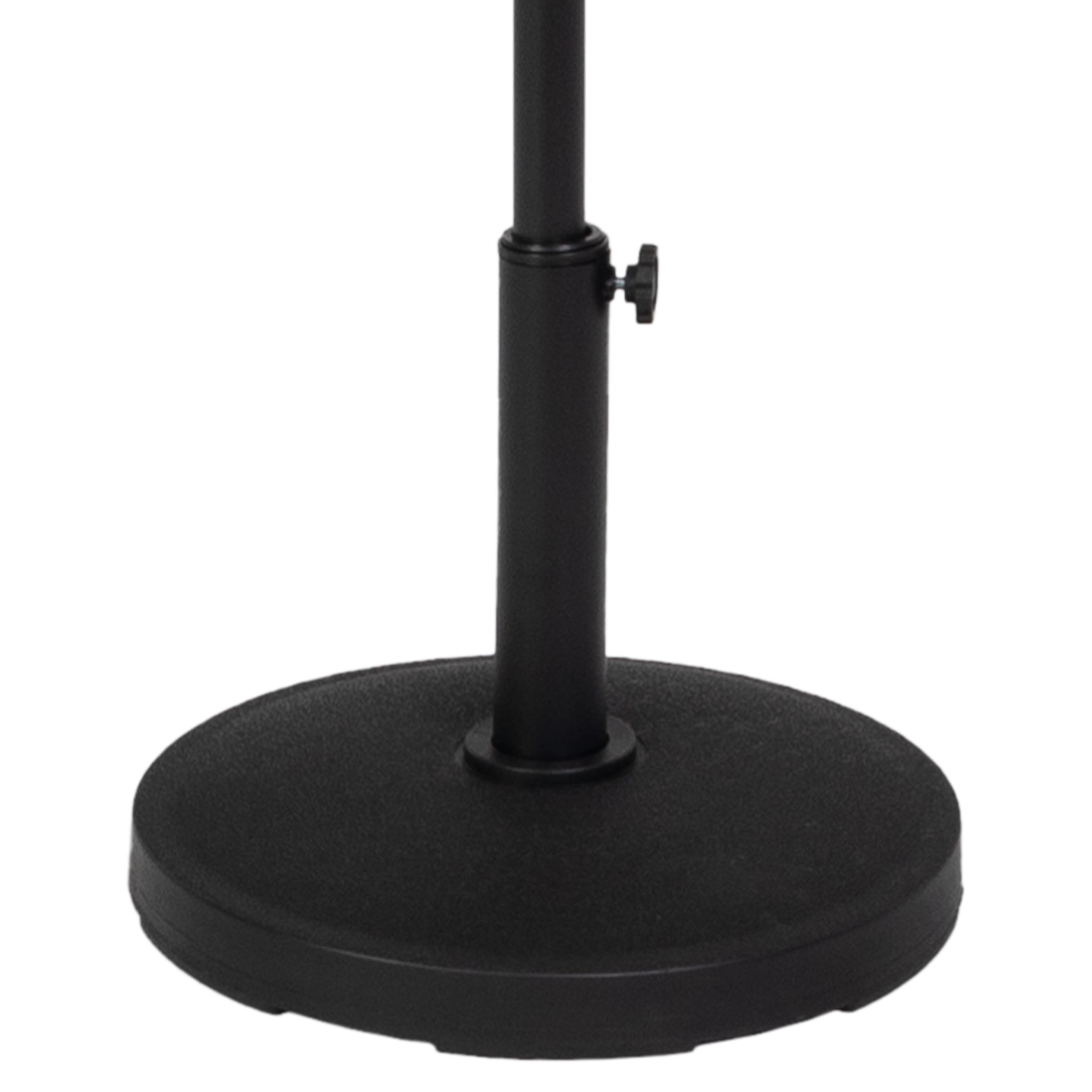 Pure Garden 26lb Umbrella Base – Durable Polyethylene & Cement Patio Stand for 6–9ft Umbrellas, Black
