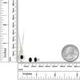 thumbnail image 2 of Gem Stone King 925 Silver and 10K Yellow Gold Black Onyx and White Lab Grown Diamond Pendant and Earrings Jewelry Set for Women (1.28 Cttw, Gemstone December Birthstone, with 18 inch Chain), 2 of 3