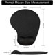 thumbnail image 2 of Mouse Mat BLACK ANTI-SLIP COMFORT MOUSE PAD MAT WITH GEL FOAM REST WRIST SUPPORT FOR LAPTOP, 2 of 5