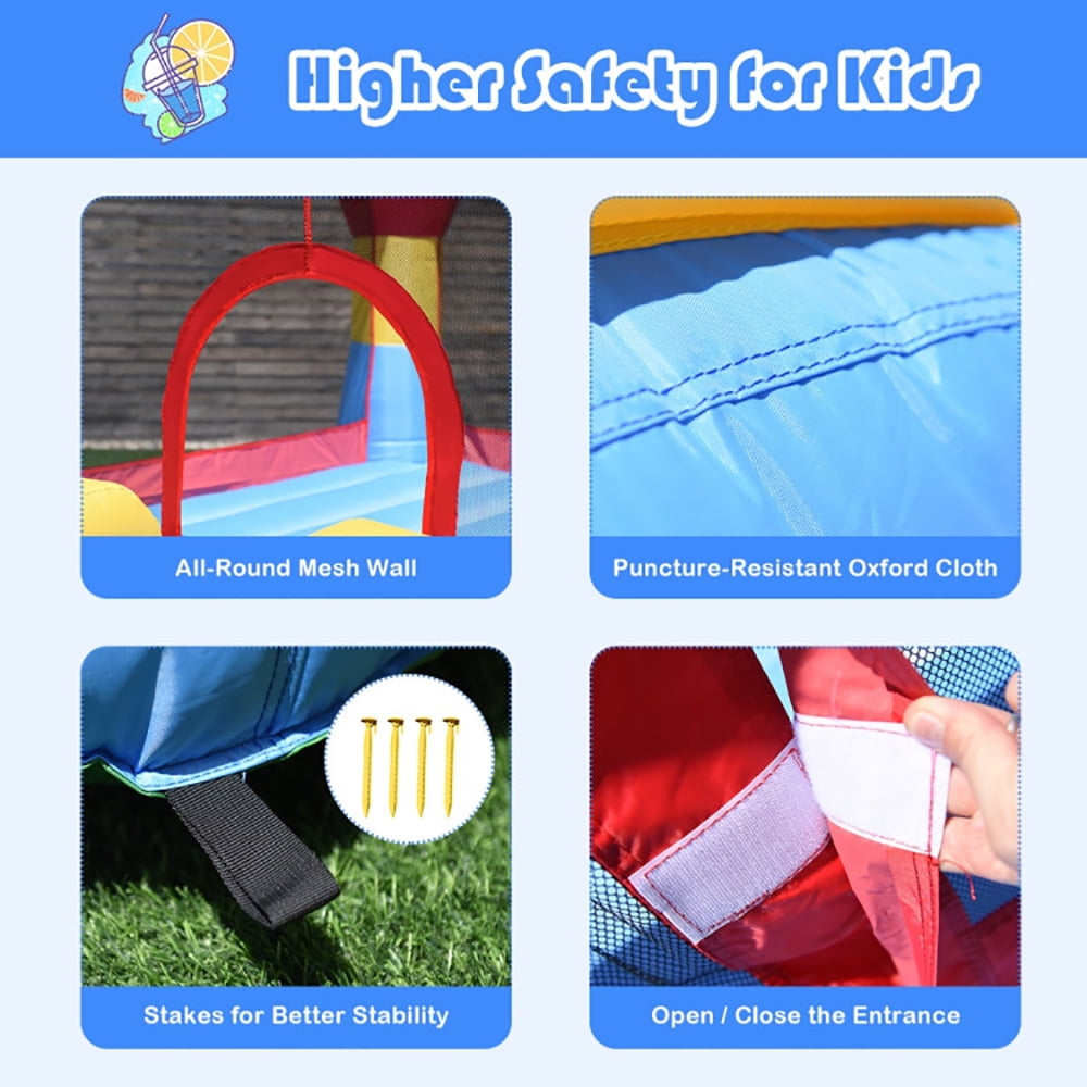 Aimee Lii Inflatable Bounce House Castle Jumper Without Blower, Kids Bounce House