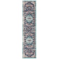 thumbnail image 6 of SAFAVIEH Madison Joandra Vintage Floral Runner Rug, Black/Teal, 2'2" x 14', 6 of 10