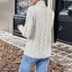 thumbnail image 3 of Ailaofu Sweaters for Women Long Sleeve Ribbed Knit Solid Color Turtleneck Fall Winter Pullover Sweaters, 3 of 6