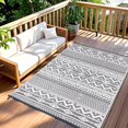 thumbnail image 1 of Outdoor Rug x Ft Patio Boho Reversible Plastic Straw Rugs for Camping RV Mat Outside Foldable Indoor Outdoor Carpet for Deck Backyard Picnic Beach Porch ( & ), 1 of 9