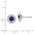 thumbnail image 3 of Sterling Silver Rhod-plat Amethyst Earrings QE14495FEB, 3 of 3