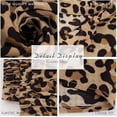 thumbnail image 3 of Vestido midi de leopardo para mujer, elegante vestido de manga larga con cintura alta, botones en la parte delantera, cinturón con cordón y forro tipo A, 3 of 5