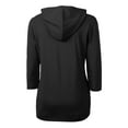 thumbnail image 3 of Women's Cutter & Buck  Black Big 12 Gear DryTec Virtue Eco Pique Recycled Half-Zip Pullover Hoodie, 3 of 3
