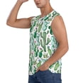 thumbnail image 3 of Balery Cactus Plants1 Men's Sleeveless Muscle Shirts Workout Tank Top, Moisture Wicking, Odor Protection-X-Large, 3 of 8