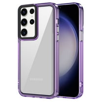 ELEHOLD Clear Case for Samsung Galaxy S23 FE Transparent Crystal Clear Anti-Yellowing Shockproof Slim Thin Lightweight Cover for Samsung Galaxy S23 FE Case,  Purple