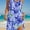 Blue, variant on ZOELNIC Women's Boho Turtle Print Midi Dress Sleeveless Crew Neck, Summer Casual Beach Dress, S