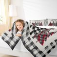 thumbnail image 4 of Manfei Graffiti Xmas Tree Bedding Comforter Set,Merry Christmas Twin Comforter Sets,Red Gray Black Bedding Set For Girl Kids,Ultra Soft Home Decor,2pcs, 4 of 8