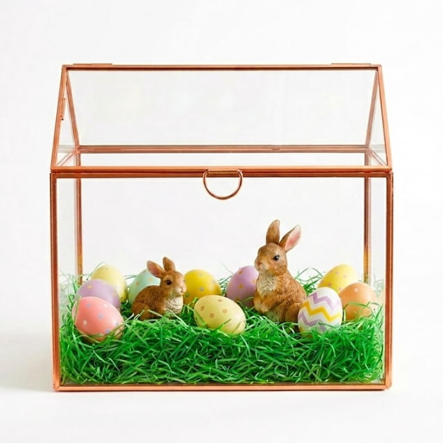 Centro de mesa Glass House D'Eco Terrarium 25 x 15 x 20 cm