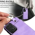 thumbnail image 6 of Nalacover for Samsung Galaxy A53 5G Wallet Case with Card Slots & Metal Finger Ring, Durable PU Leather Back Double Magnetic Botton Flip Kickstand Purse Shockproof Phone Case,Purple, 6 of 10
