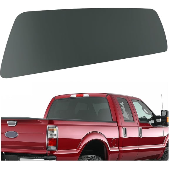 Kojem Rear Window Glass Compatible with 2000-2007 Ford F Series F250 2 4 Door Standard Cab Super Cab 1999-2007 Ford F Series F350 2 Door Standard Cab