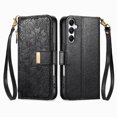 thumbnail image 4 of Flip Case for FOXDOCK Samsung Galaxy A16 Wallet Function Floral Embossed Gift Choice Full Protection Kickstand Viewing, 4 of 6