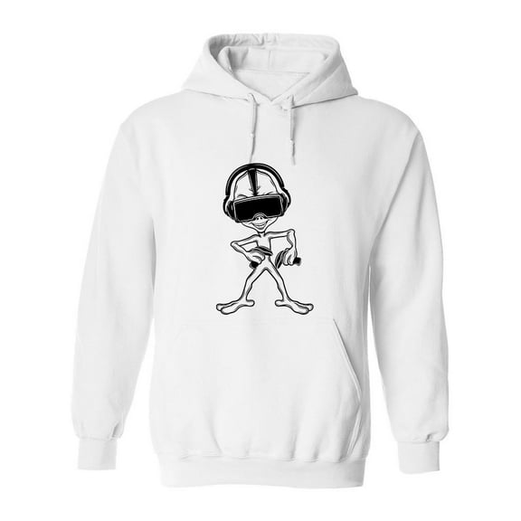 Alien With Vr Design Hoodie Men -Image by Shutterstock, Male Medium